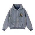 Bad to the Bone Bandit Zip Through Boxy Fleece Hoodie