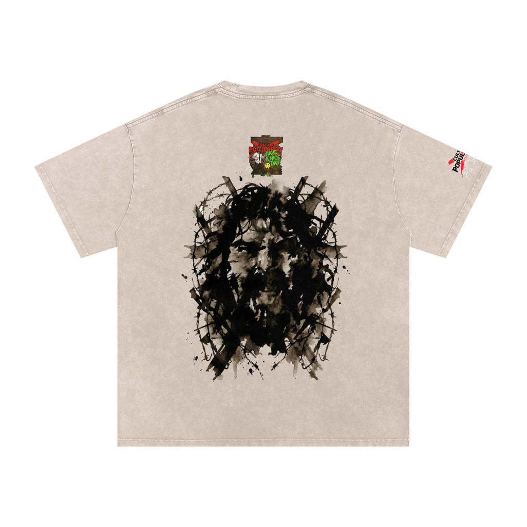 Faces of Foley – Cactus Jack Edition Snow Washed Oversized Cotton T-Shirt