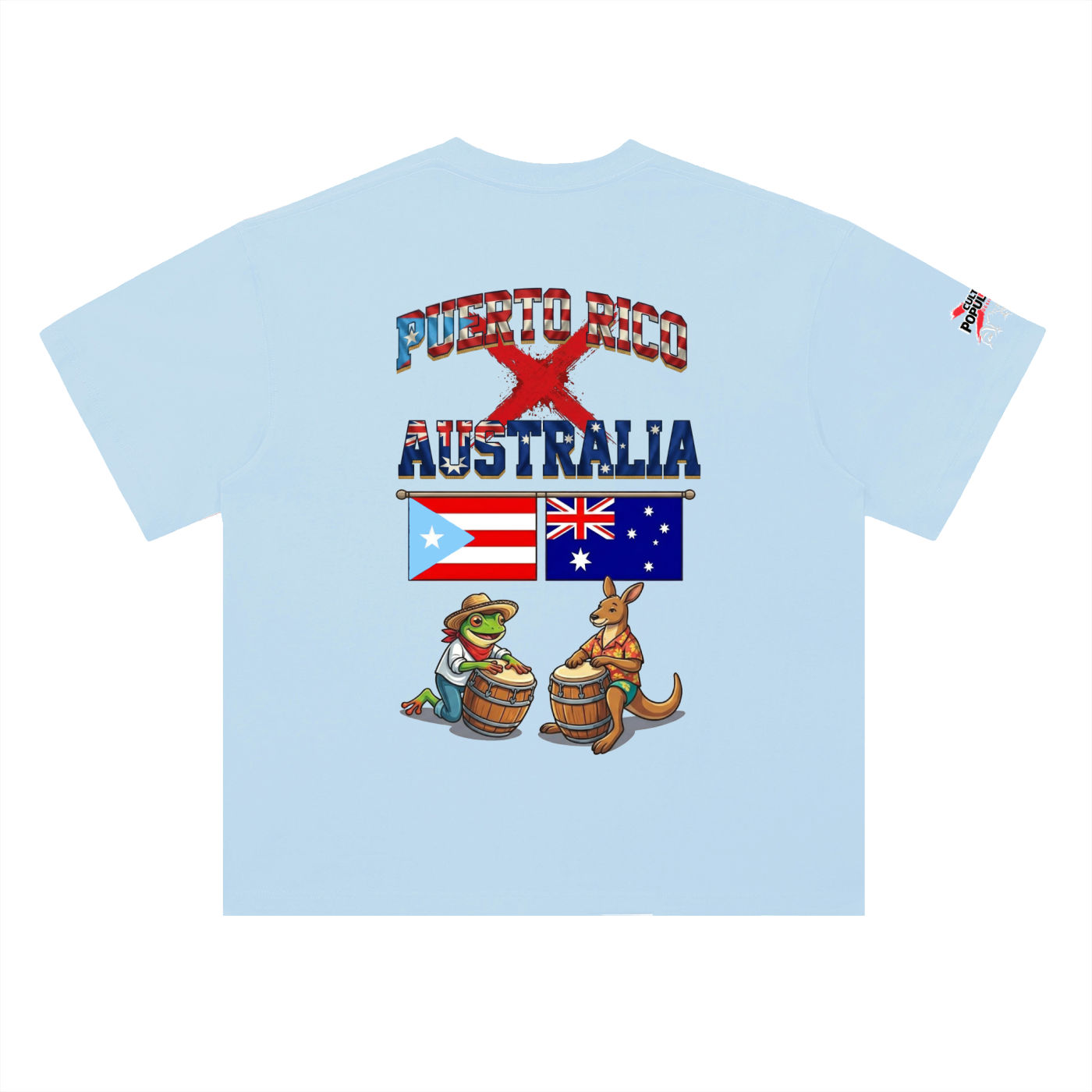 PREORDER: Music & Love Are Universal – Puerto Rico x Australia Tribute Tee (Heavyweight Drop Shoulder Cotton T-Shirt)