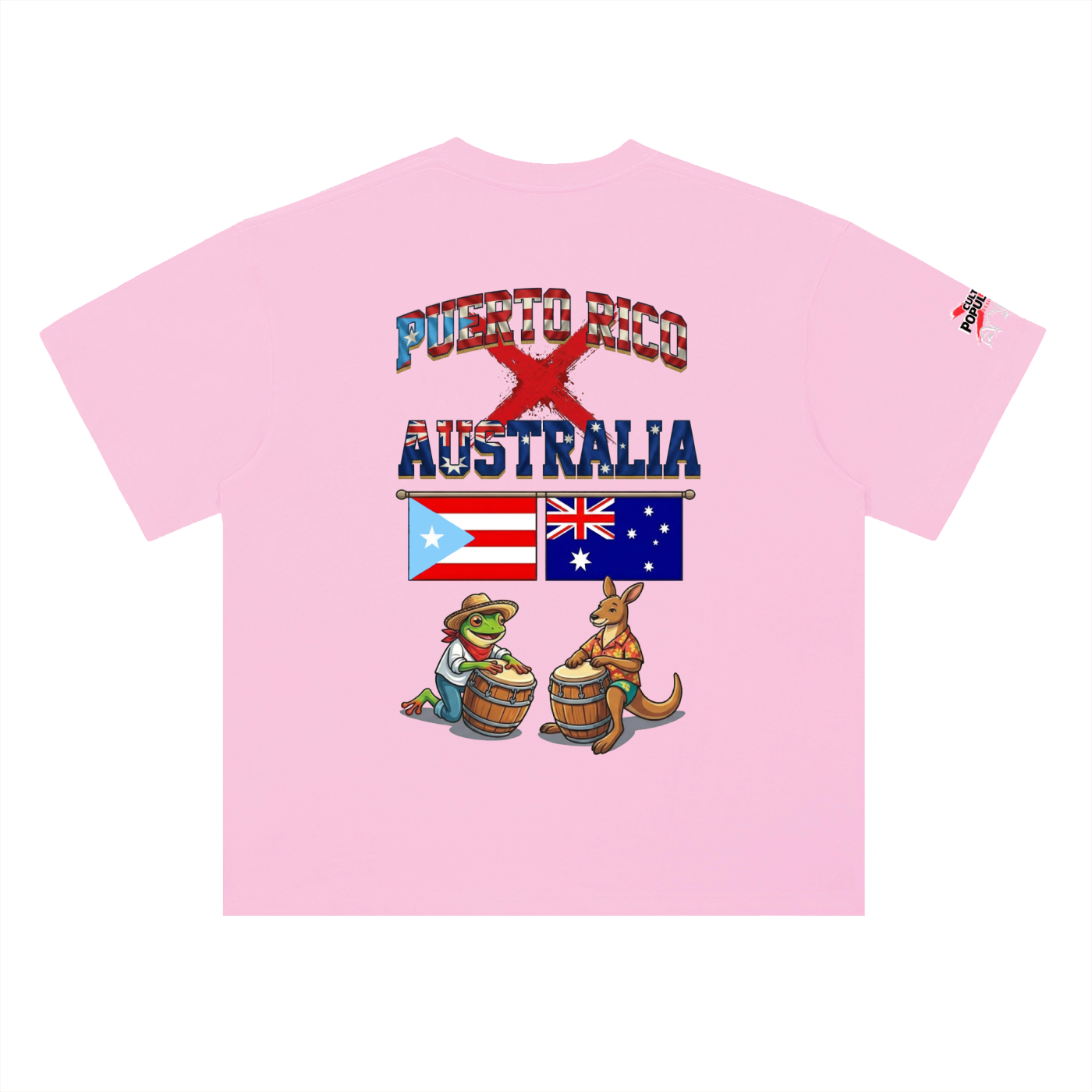 PREORDER: Music & Love Are Universal – Puerto Rico x Australia Tribute Tee (Heavyweight Drop Shoulder Cotton T-Shirt)