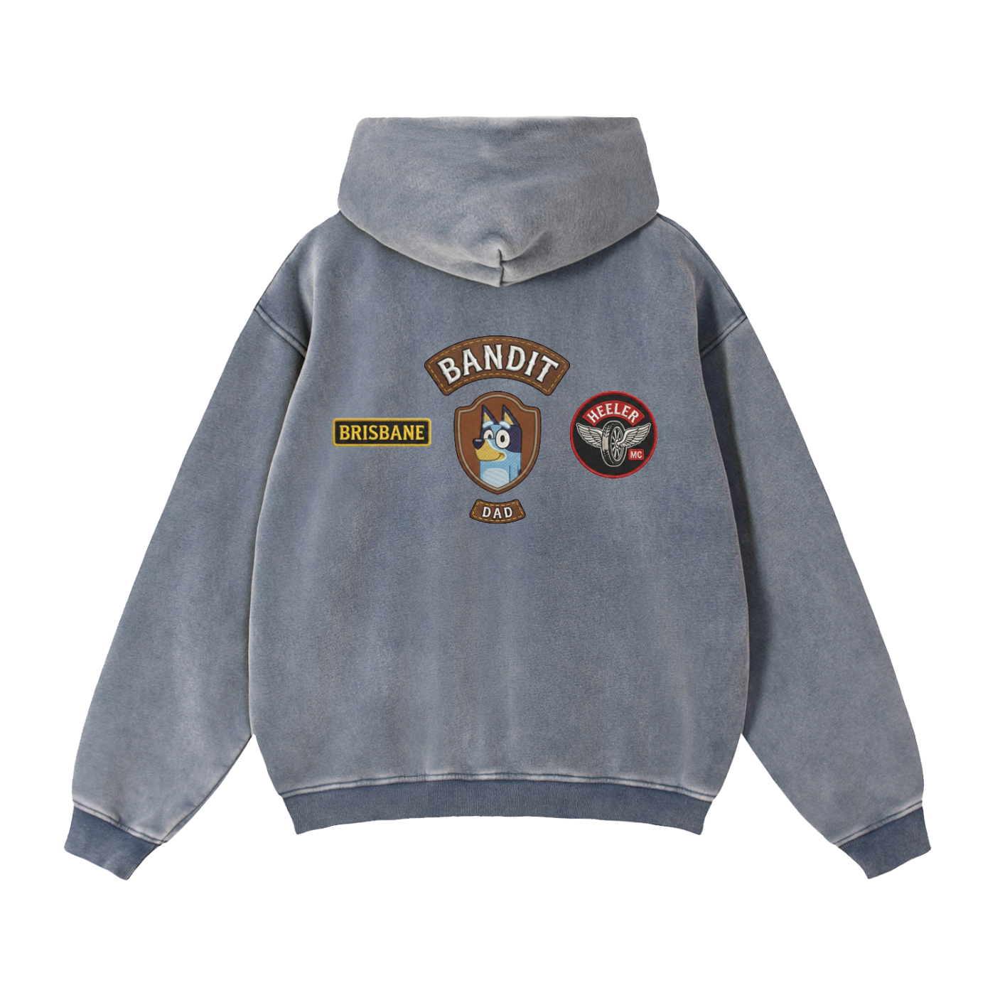Bad to the Bone Bandit Zip Through Boxy Fleece Hoodie