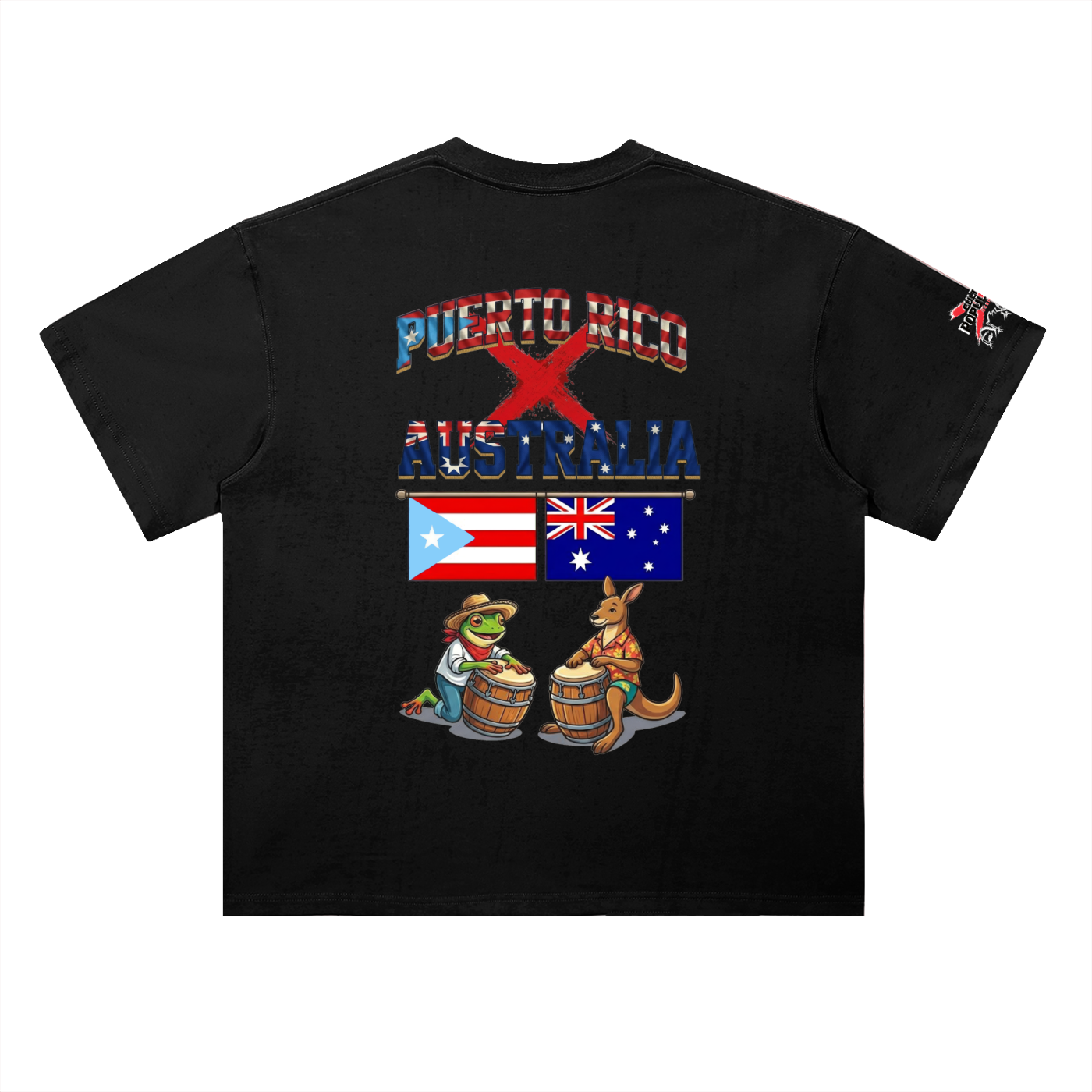 PREORDER: Music & Love Are Universal – Puerto Rico x Australia Tribute Tee (Heavyweight Drop Shoulder Cotton T-Shirt)