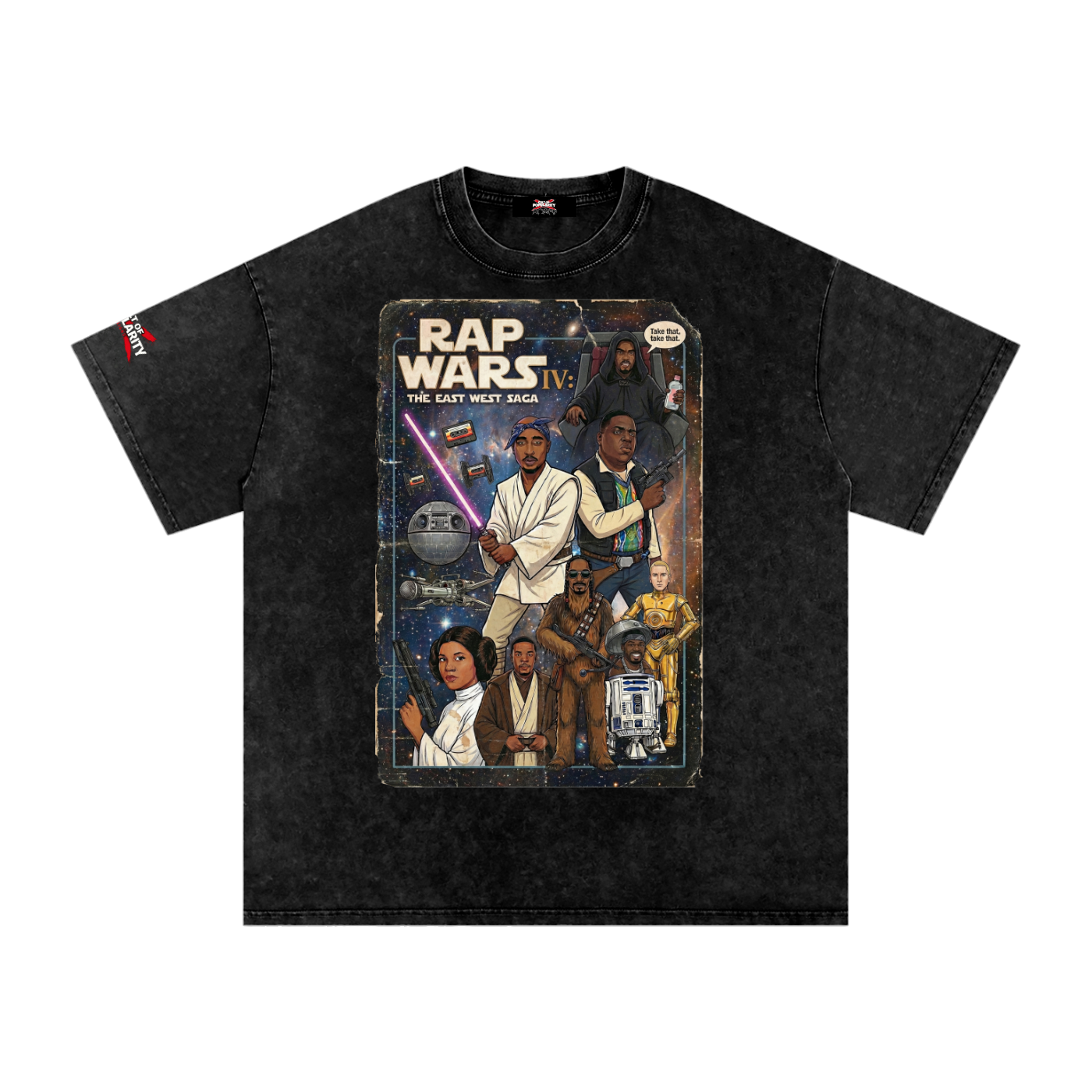 Rap Wars IV: The East West Saga tee
