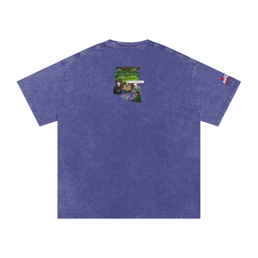 The Horror Bunch  Mash up  Snow Washed Oversized Cotton T-Shirt