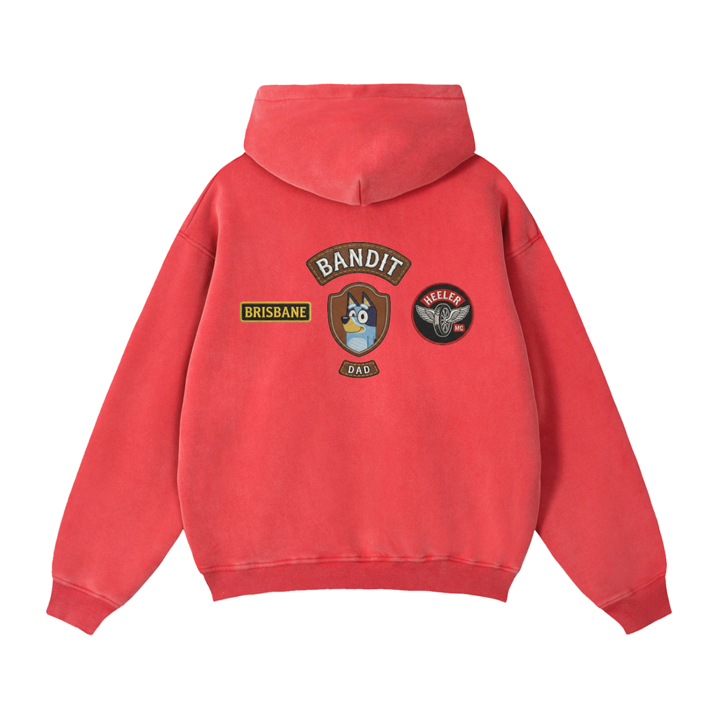 Bad to the Bone Bandit Zip Through Boxy Fleece Hoodie