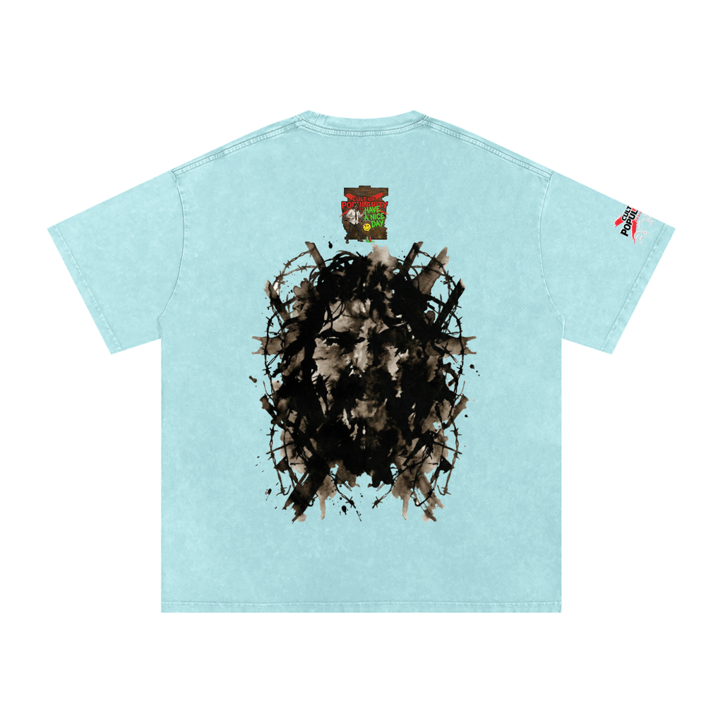 Faces of Foley – Cactus Jack Edition Snow Washed Oversized Cotton T-Shirt