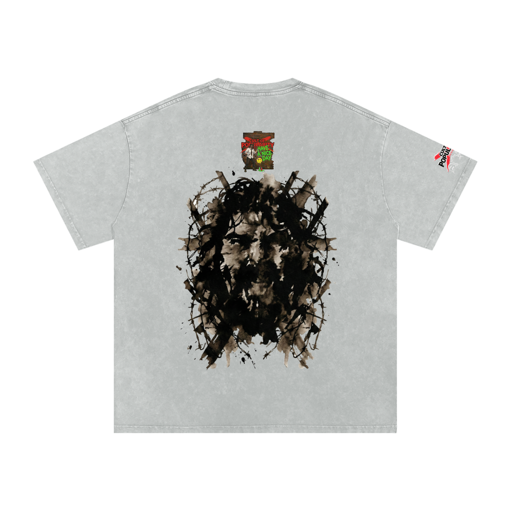 Faces of Foley – Cactus Jack Edition Snow Washed Oversized Cotton T-Shirt