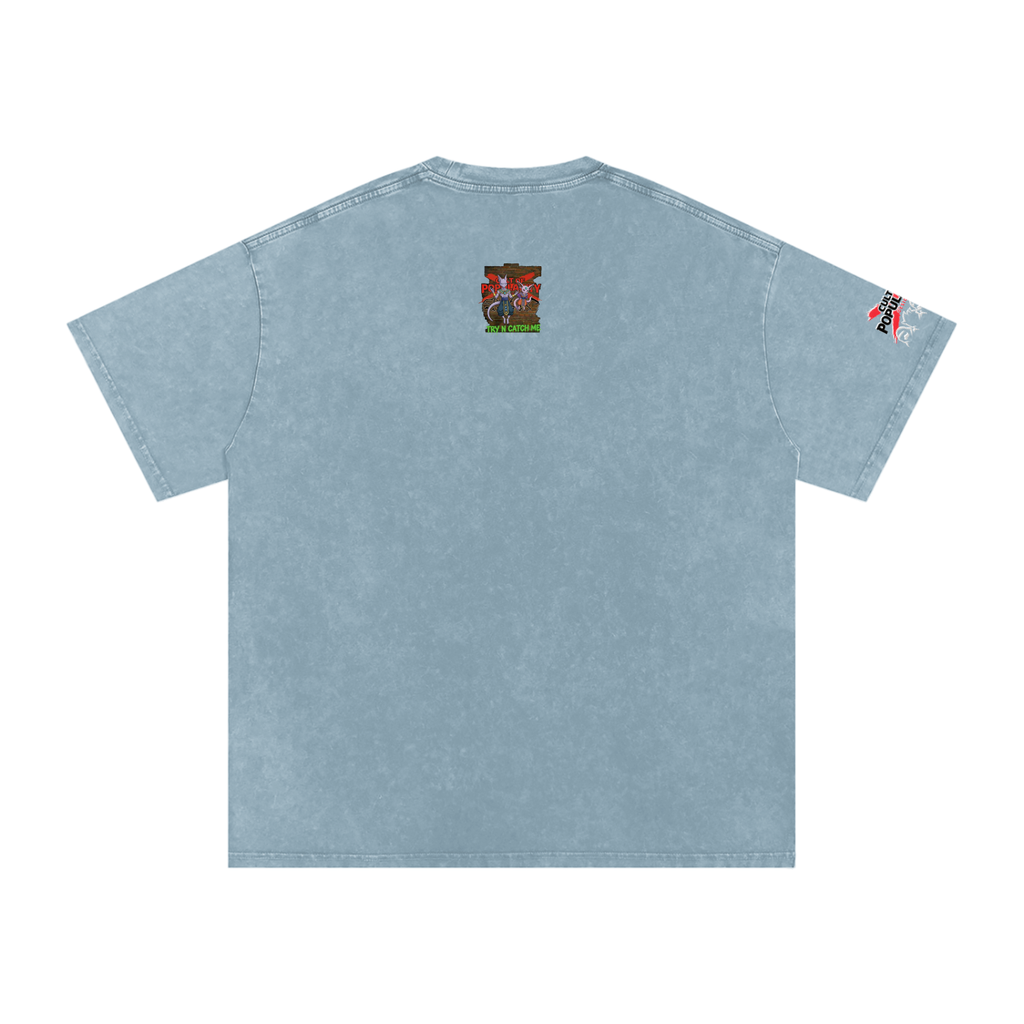 Pocket Saiyan: Battle Evolution  Snow Washed Oversized Cotton T-Shirt