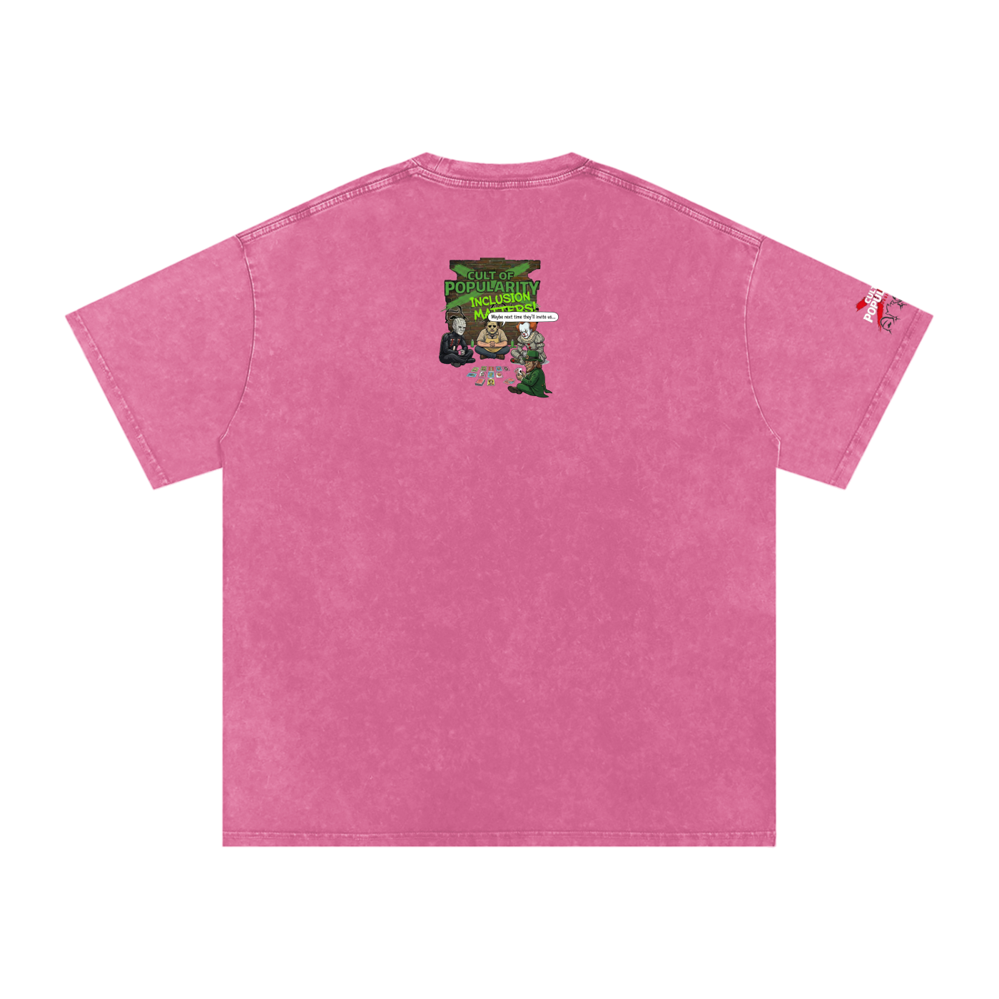 The Horror Bunch  Mash up  Snow Washed Oversized Cotton T-Shirt