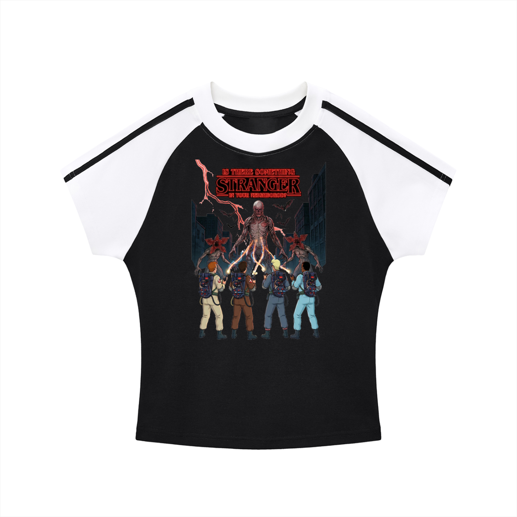 Paranormal Visitors Meet the Neighborhood Watch Raglan Tee