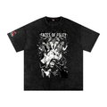 Faces of Foley – Cactus Jack Edition Snow Washed Oversized Cotton T-Shirt