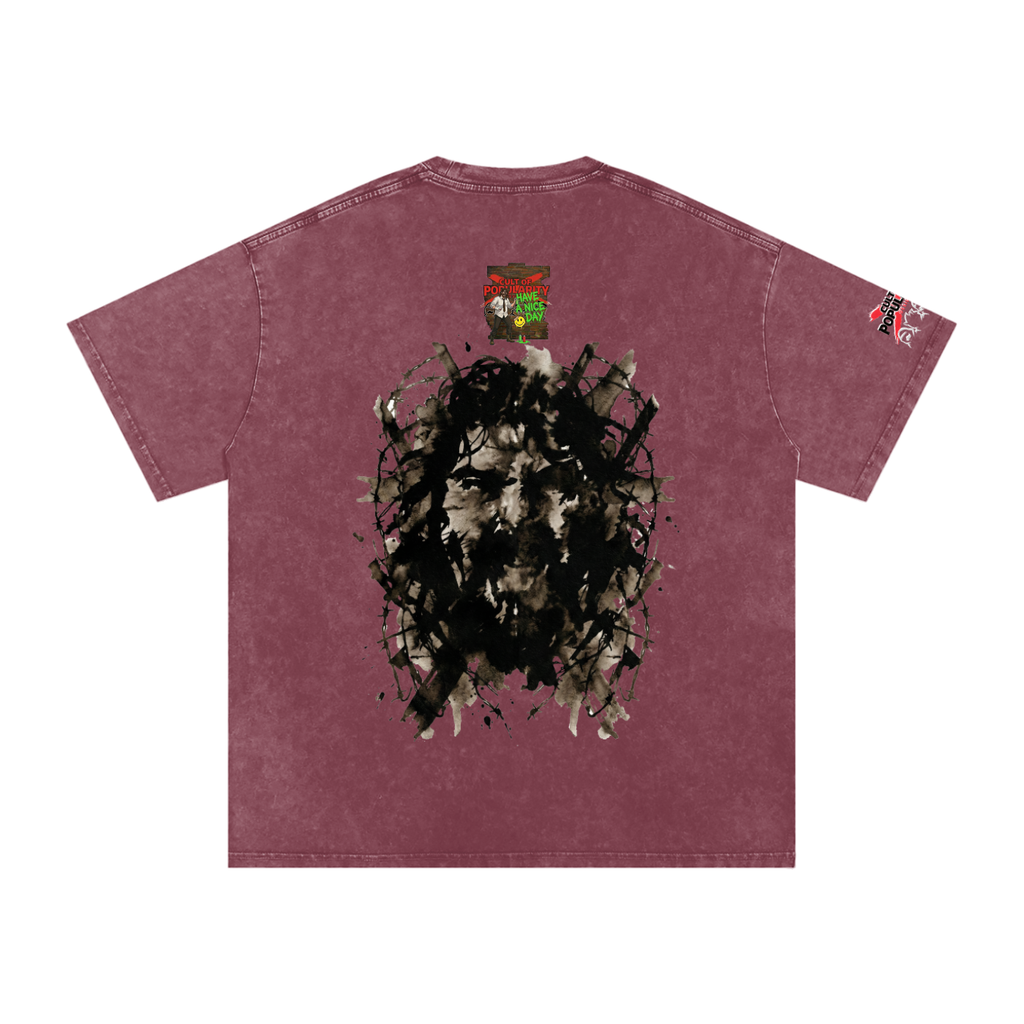 Faces of Foley – Cactus Jack Edition Snow Washed Oversized Cotton T-Shirt
