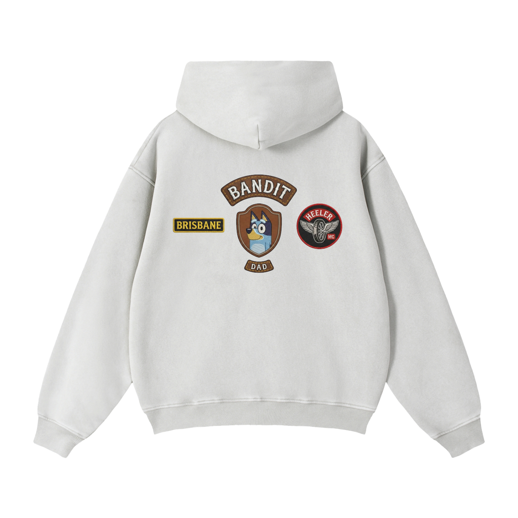 Bad to the Bone Bandit Zip Through Boxy Fleece Hoodie