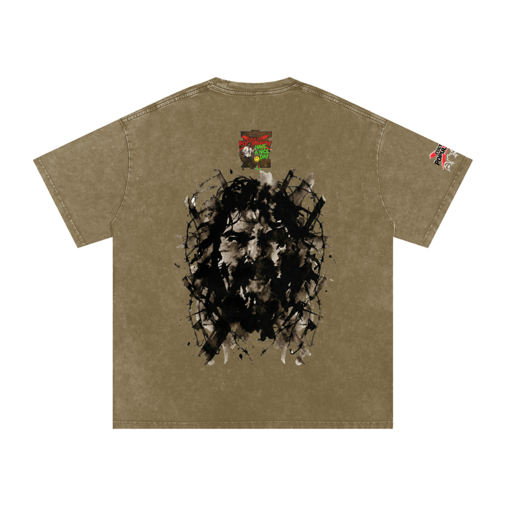Faces of Foley – Cactus Jack Edition Snow Washed Oversized Cotton T-Shirt