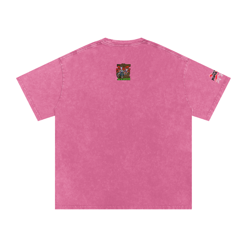 Pocket Saiyan: Battle Evolution  Snow Washed Oversized Cotton T-Shirt