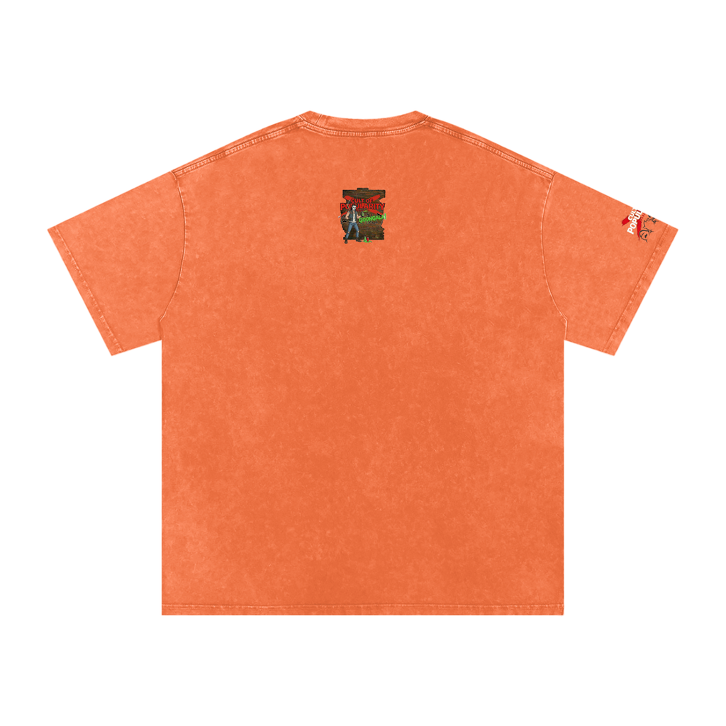 Turtle Family Portrait Tee  Snow Washed Oversized Cotton T-Shirt