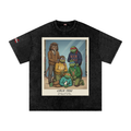 Turtle Family Portrait Tee  Snow Washed Oversized Cotton T-Shirt