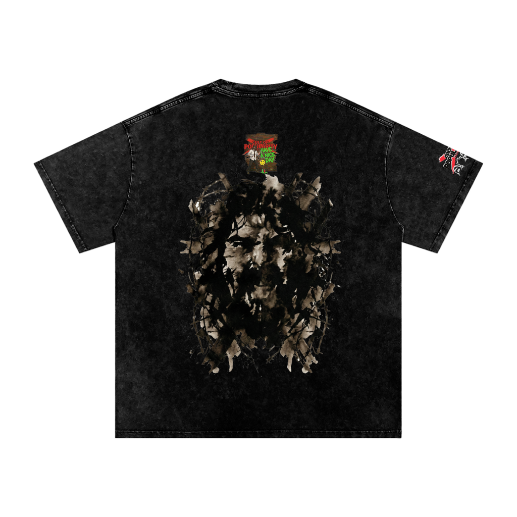 Faces of Foley – Cactus Jack Edition Snow Washed Oversized Cotton T-Shirt
