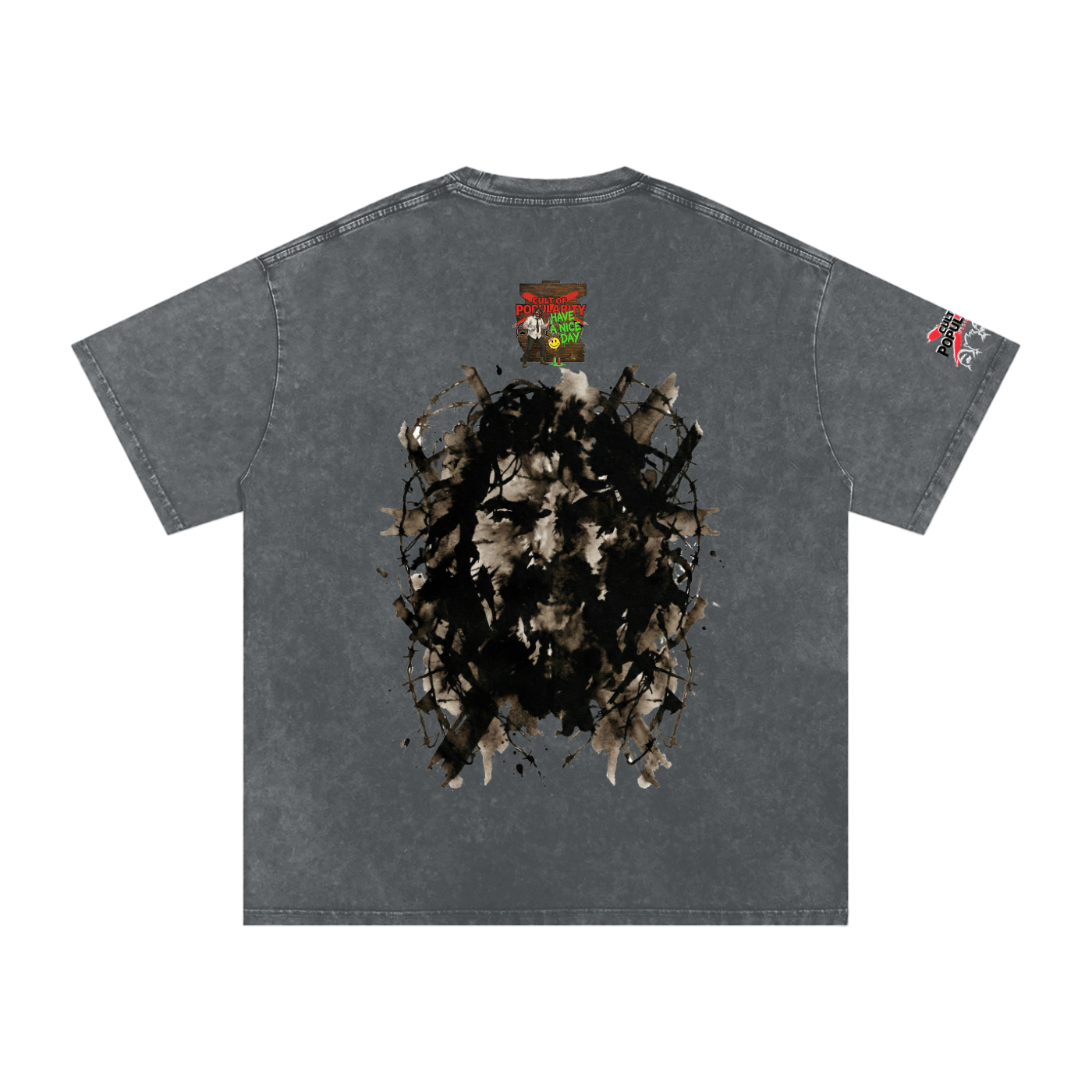 Faces of Foley – Cactus Jack Edition Snow Washed Oversized Cotton T-Shirt