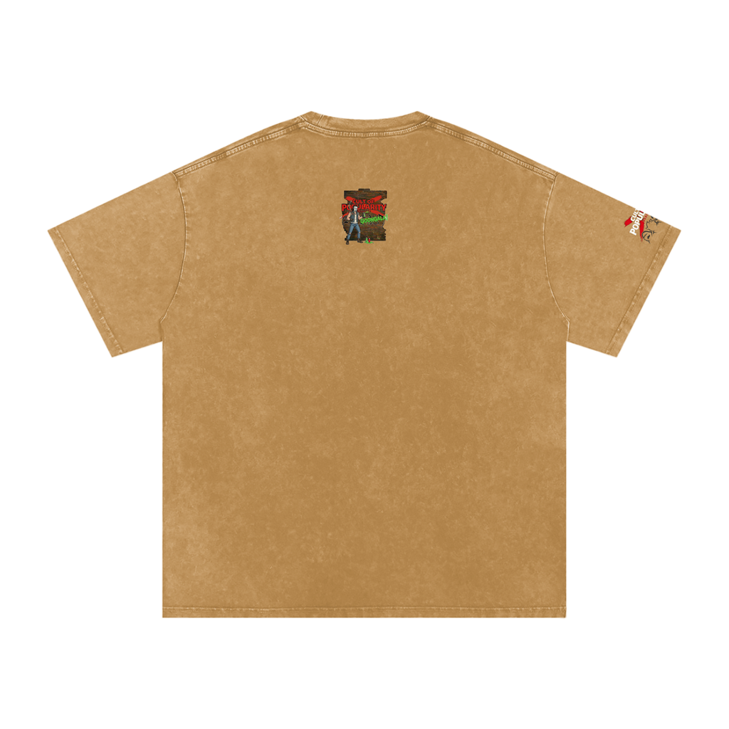 Turtle Family Portrait Tee  Snow Washed Oversized Cotton T-Shirt
